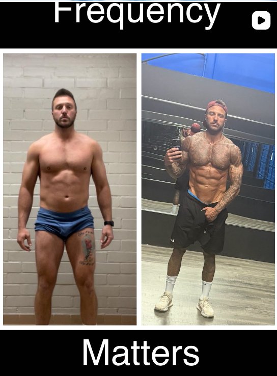 ThriveAxis client transformation — dramatic physique change